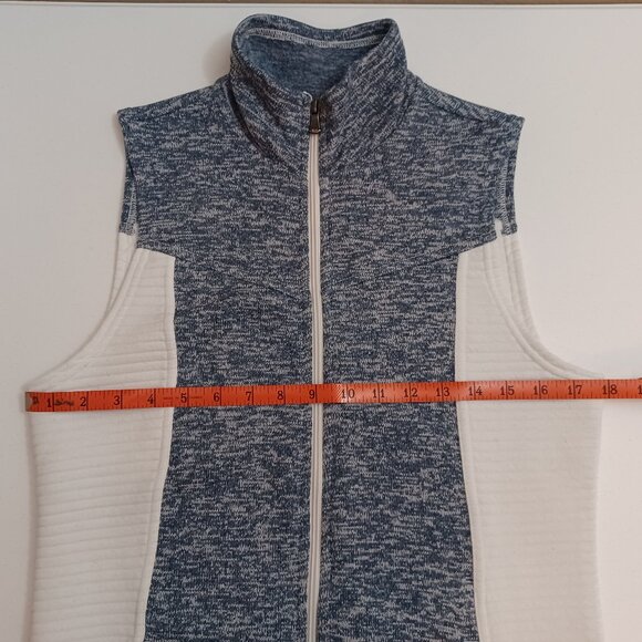 Tek Gear Blue and White Zip Up Vest with Pockets Size Medium - Picture 7 of 8